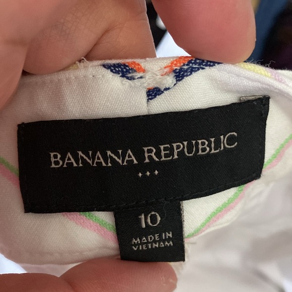 Pre❤️ White Stripe Short Size 10 - Picture 4 of 7